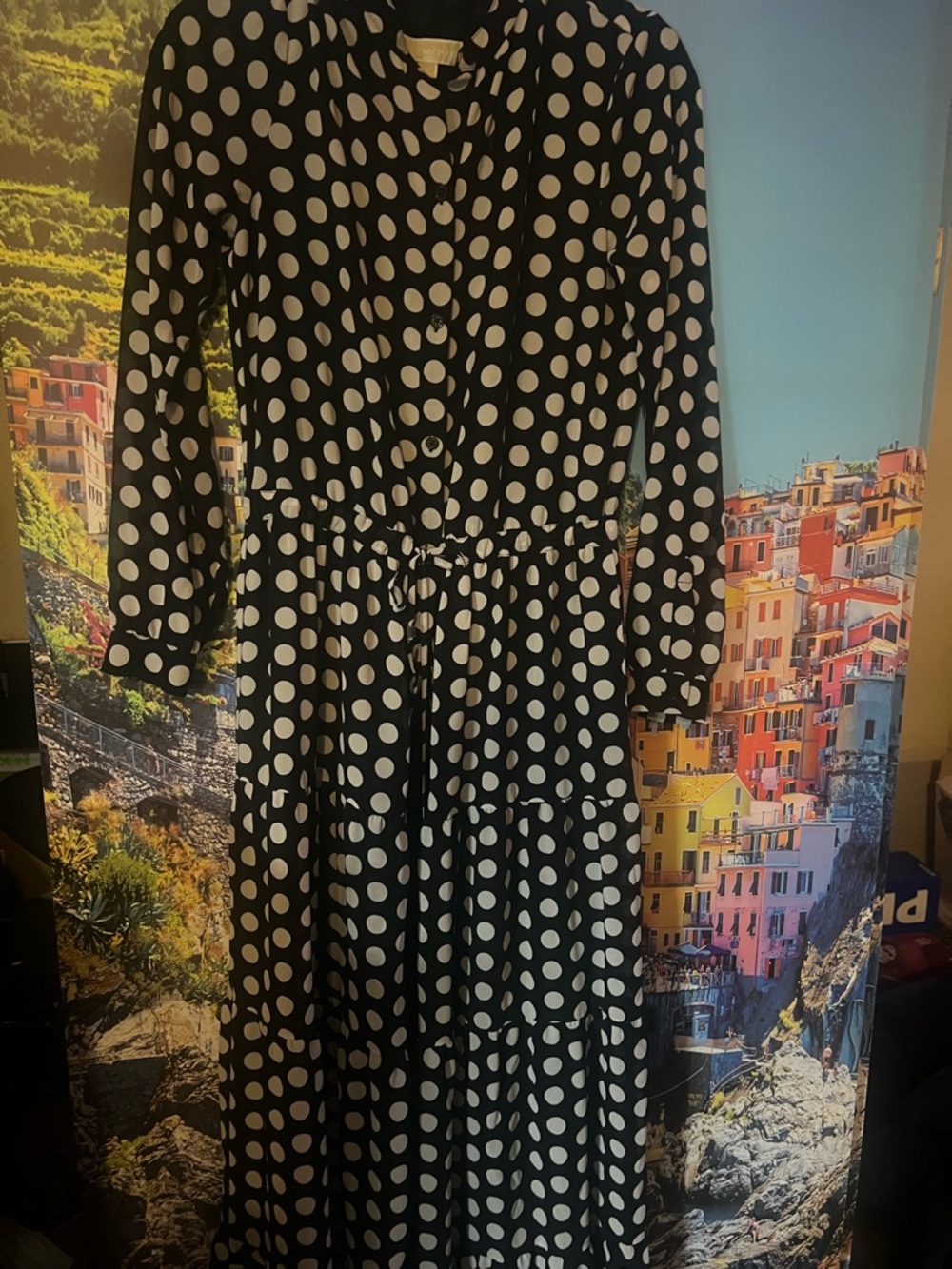 Michael Kors Black and White Polka Dot Blouse